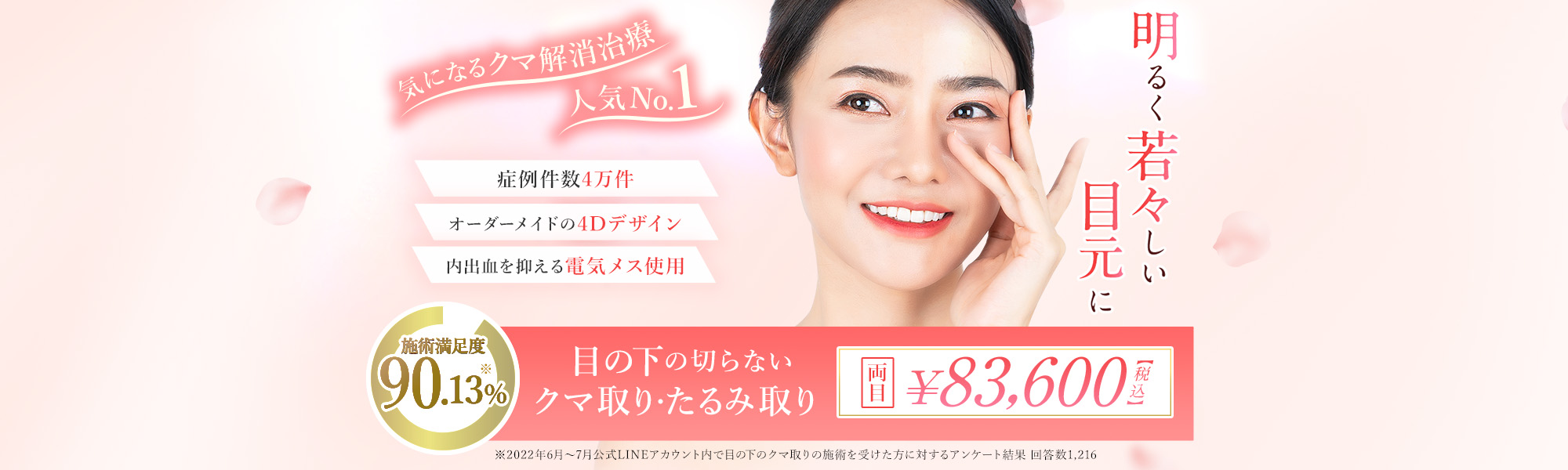 目の下の切らないクマ取り・たるみ取り
