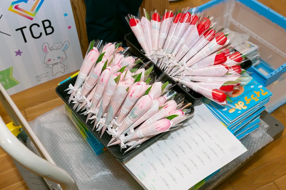 チューリップのソープフラワーの写真